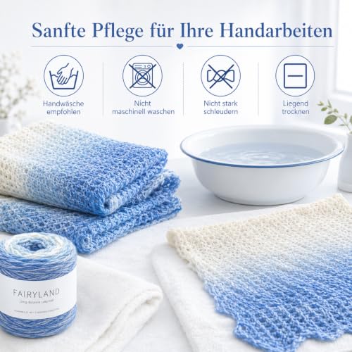 Wolle Farbverlauf, Farbverlaufsgarn Bobbel Wolle 4 x 100g mit Häkelnadeln – Bild 7