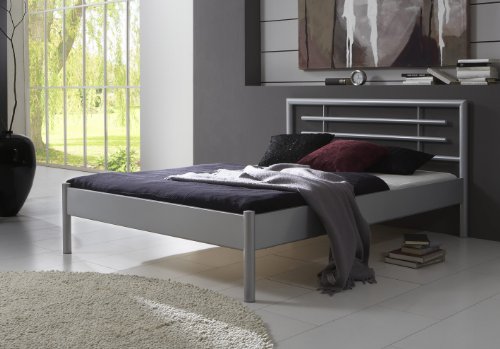 Stilbetten Metallbett Tanja | In Silberfarben | 100 x 220 cm - 4055314149149 Stilbetten Metallbett Tanja | In Silberfarben | 100 x 220 cm