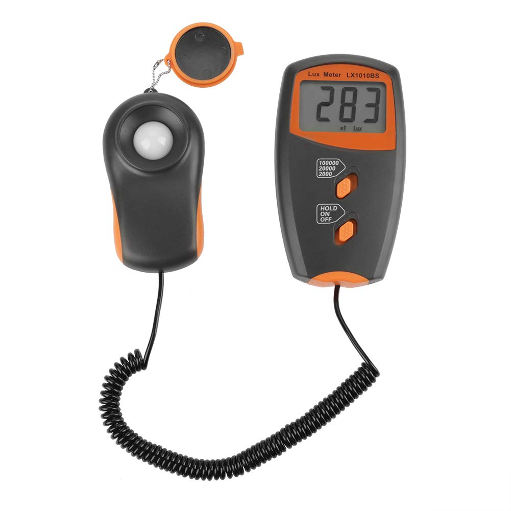 Luxmetro Digitale, Akozon LX1010BS Luxmetro Professionale Esposimetro Digitale Portatile Display LCD 1-100,000Lux Misuratore di Luce Fotografico Ad Alta Precisione per Test di Illuminazione
