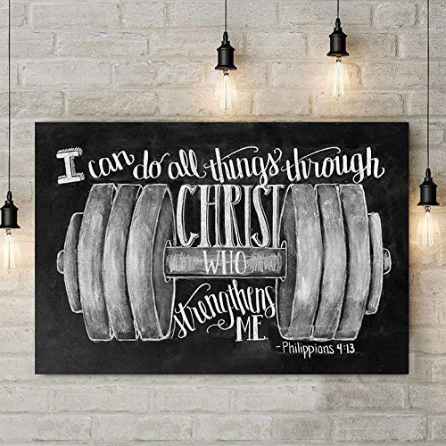 Merchansite Bodybuilding i can do All Things Through Christ who Strengthens me for Workout Lover Poster Poster 11x17 inches