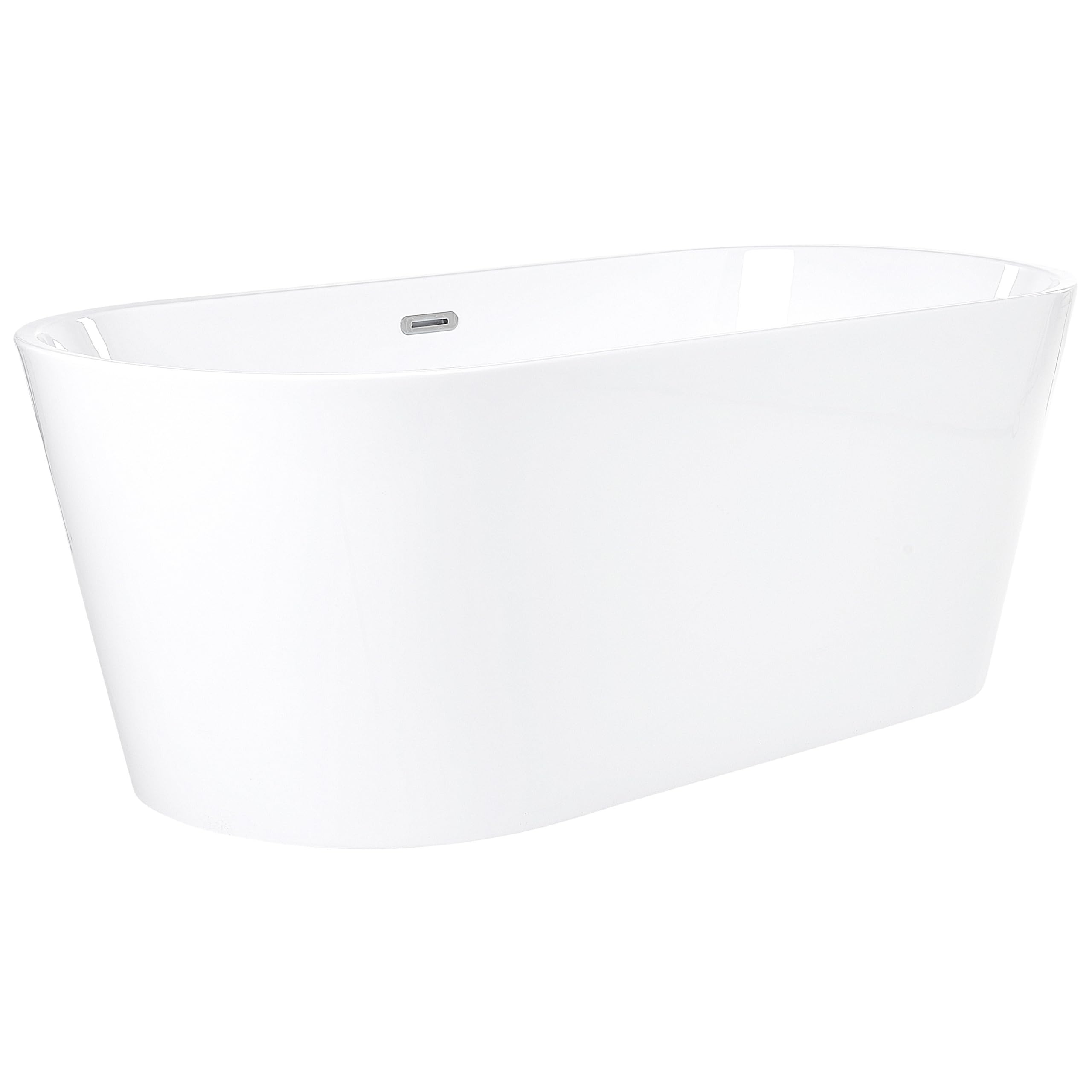Bañera de acrílico blanco plateado 170 cm sanitario independiente moderno Havana