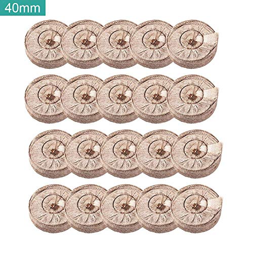Preisvergleich Produktbild belukies 35 / 40 / 50mm Samenstartstopfen Palettensämling Bodenblock, Saatgutdünger Nährstoffblock Komprimierter Torfblock, Torfpellets Startstopfen Palettensämling Bodenblöcke (20er Packung)