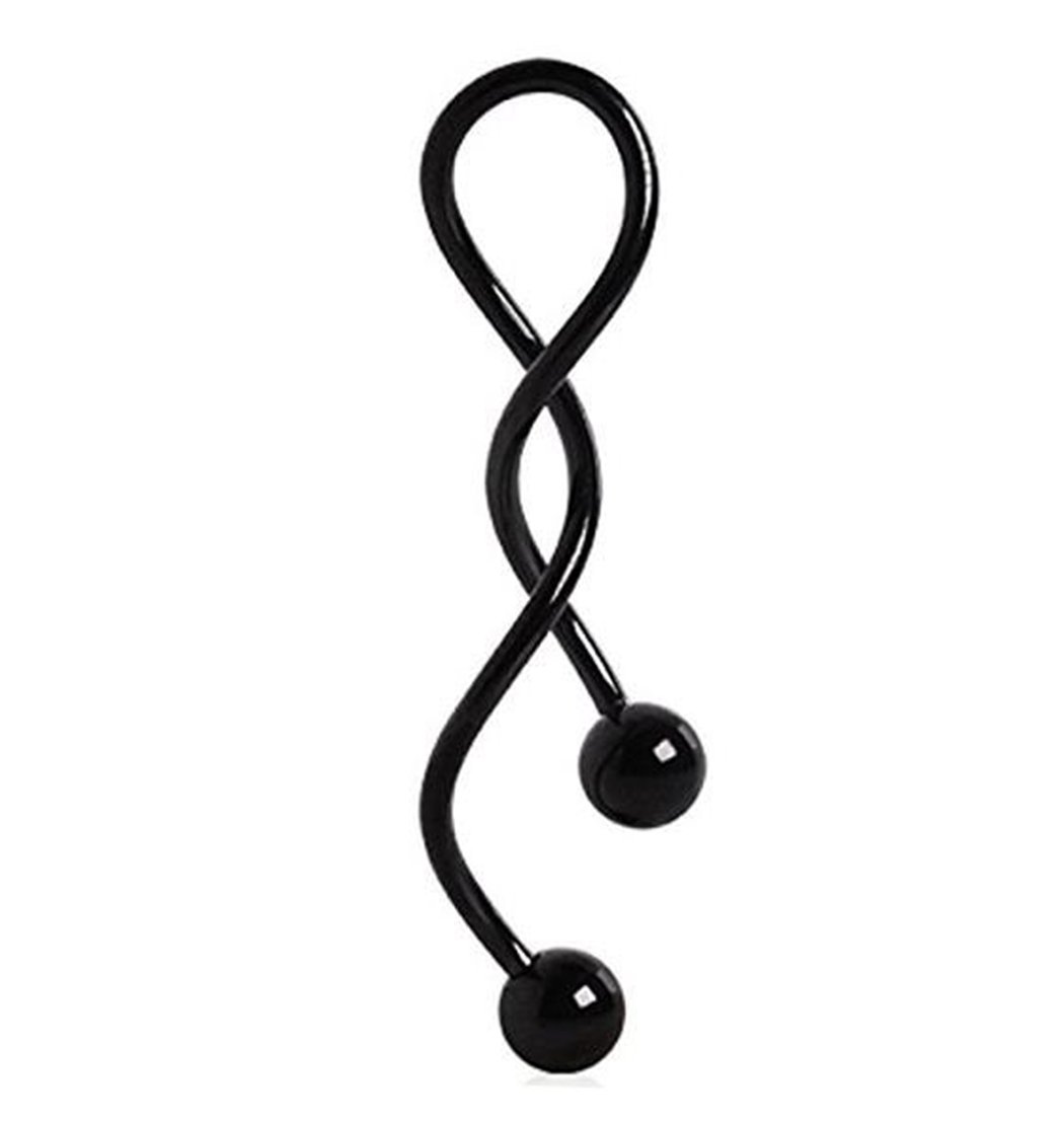 Spiral Twist Navel Ring 316L Surgical Steel Body Piercing Rings14g