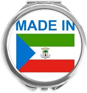 Made In Equatorial Guinea Country Hand Compact Mirror Round Portable Pocket Glass