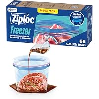 66-Count Ziploc Gallon Freezer Bags