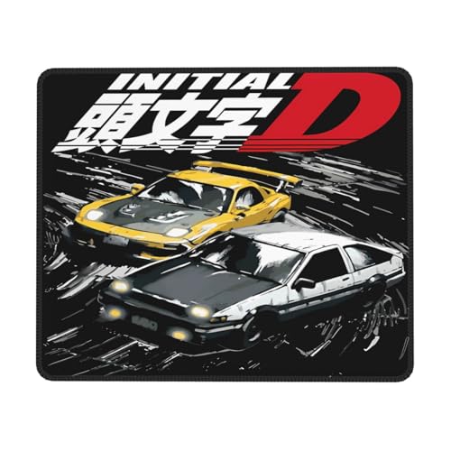 Initial D Mousepad Ultra Thick Non Slip 3mm Rubber Mouse Pad Suitable for Computer Office Laptop 7 x 8.6 in