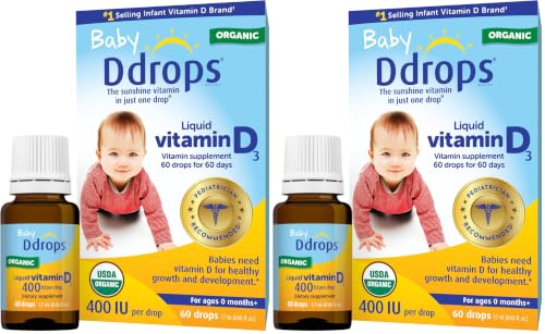 Image of Ddrops Baby 400 IU, Vitamin D, 60 Drops 1.7mL (0.06 Fl. Oz (Pack of 2))