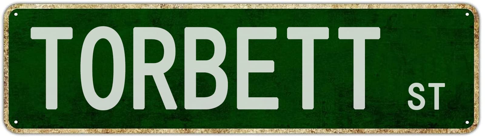 Torbett St Retro Tin Signs Aluminum Art Plaque Gift Outdoor Home Kitchen Garden Wall Decor 4x16 Inch