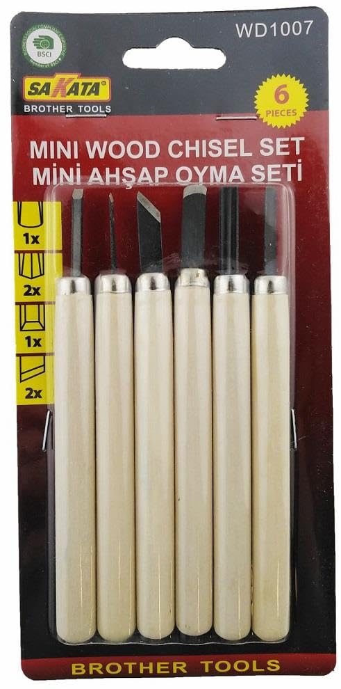 Sakata WD 1007 Ahşap Oyma Seti, 6 Parça