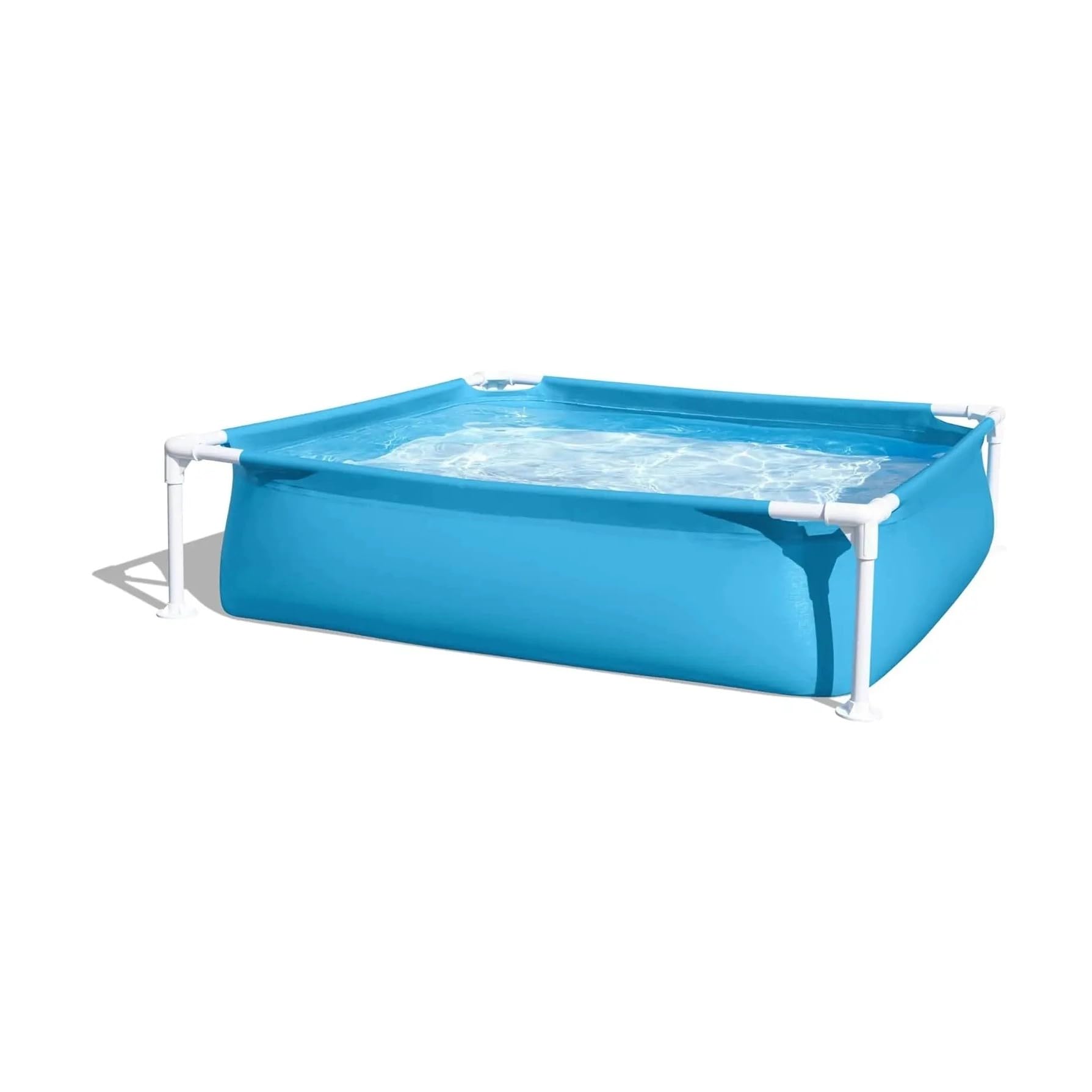 Piscina Familiar Cuadrada Estructura Metal Herrumbre para NIÑOS 122x30cm Bestway