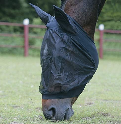 Fly mask for Horses Fly mask Fly mask Black Cob 580372