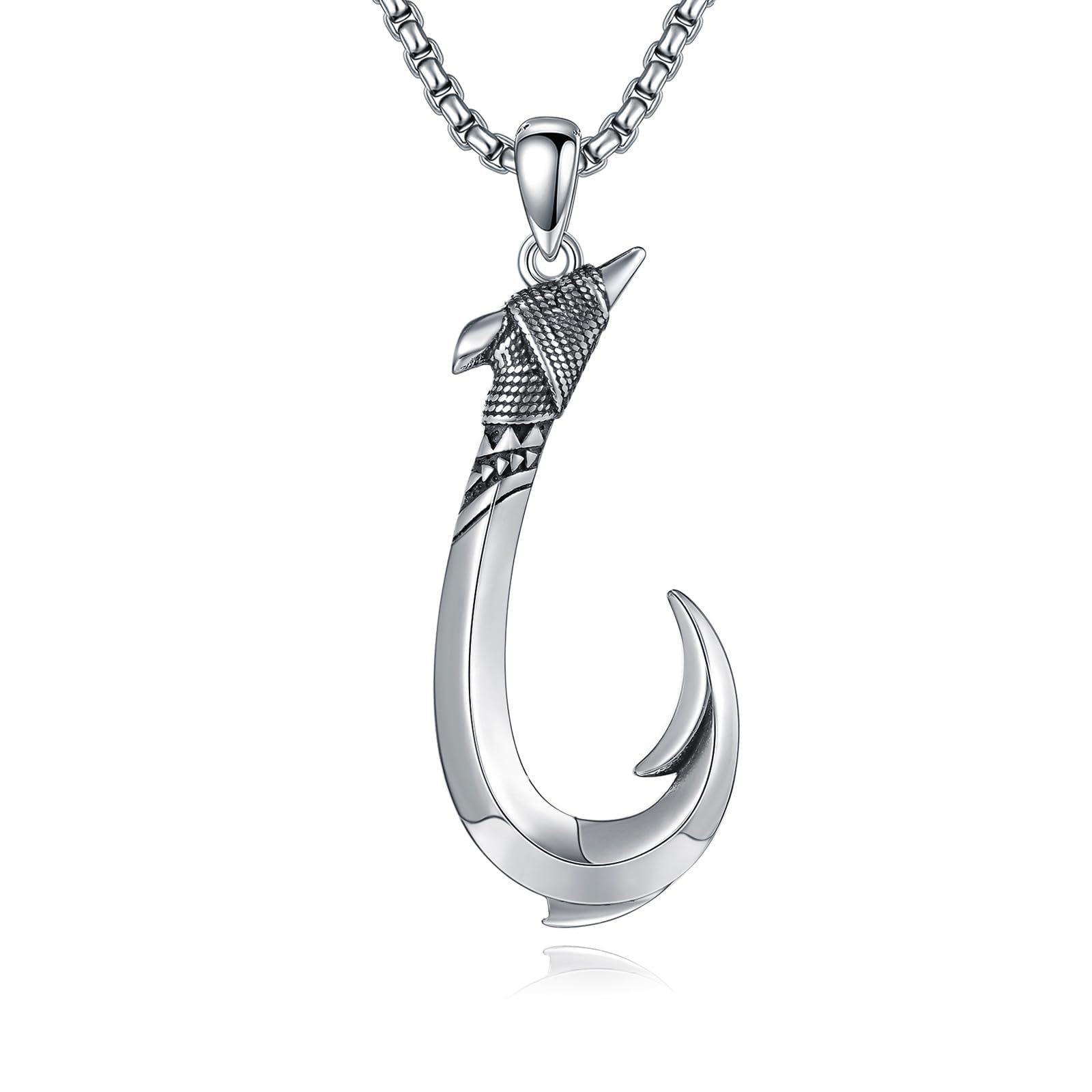 Ami da pesca, collana in argento sterling 925, ciondolo vintage Hip Hop Punk, gioielli per uomini e uomini