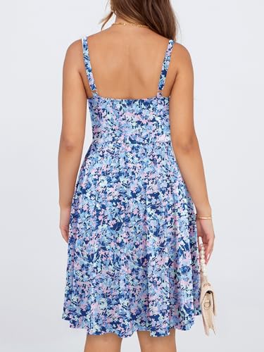 Image of YIOYOLA Womens Summer Mini Corset Casual Dresses Spaghetti Straps Lace Up Vacation Beach Sundress with Pockets 2026