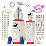 DIY Space Magic Balloon Craft Kit, Sticker Decorated Balloons Toy for Kids, Rocket Air Pump Fun with Balloon Monster Pals, DIY Creative Activity, Birthday Gifts for Girls Boys Ages 3+