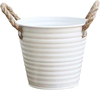 Hemoton Hoog kwaliteit Cabo de corda de Baldes de ferro Plantador para plantar vaso para jardinagem vaso para plantas