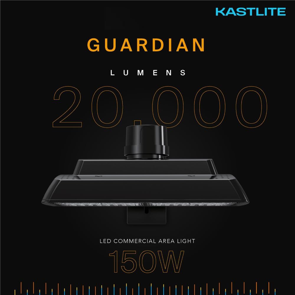 KASTLITE 150-Watt LED Dusk to Dawn Commercial Flood Light, 20000 Lumens | Wall & Ground Mount Photocell Spotlight, Parking Area & Outdoor Security Lighting | Die Cast Aluminum, Bronze