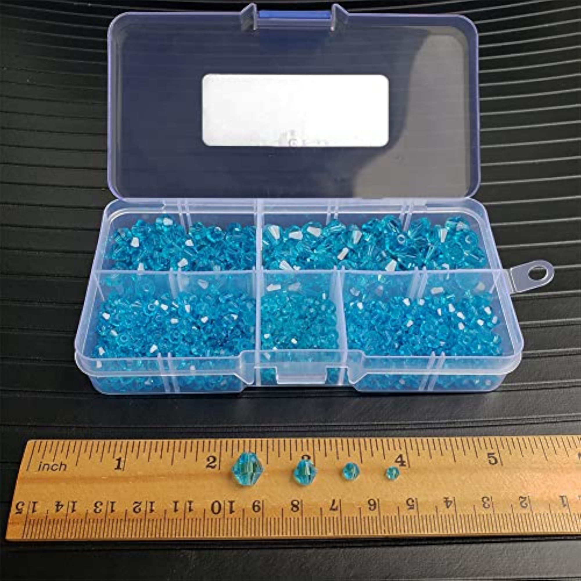 Bicone Aquamarine Glass Beads for Jewelry Making