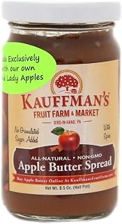 Kauffman Orchards Apple Butter Spread, Made with Pink Lady Apples, 8.5 Oz. Jar (Pack of 2 Jars)