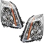 Halogen Headlights Headlamps Left & Right Pair Set for 08-11 Cadillac CTS