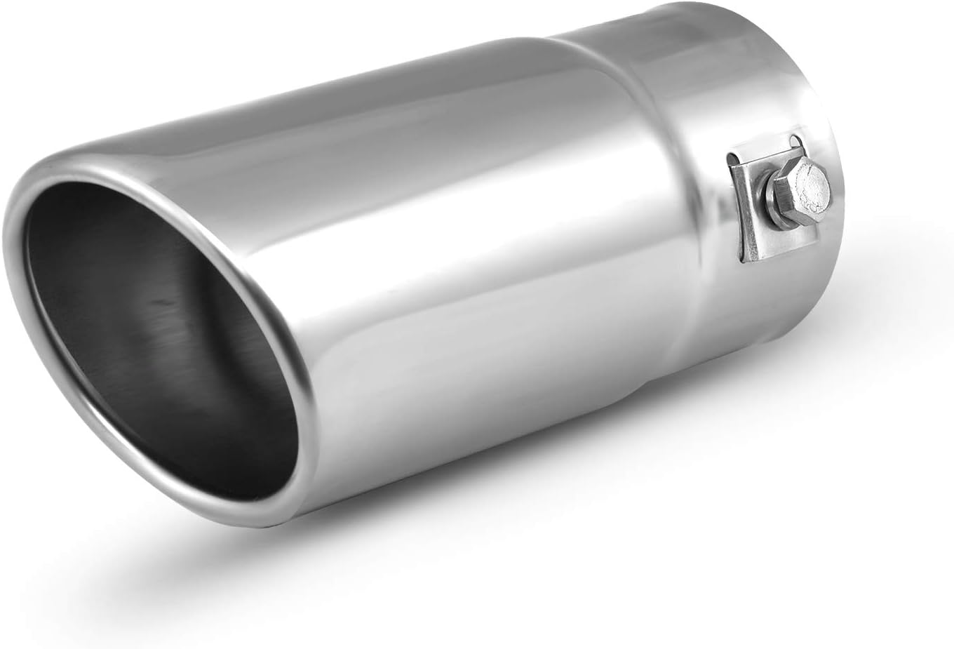 Exhaust tip - to Fit 1.5 to 2 Inch Exhaust Tail Pipe Diameter- Stainless Steel to give Chrome Effect - Car Muffler Tips