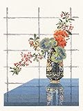 14 Conteggi aida Heritage Crafts Kit punto croce - Fiori di finestra - Vaso orientale