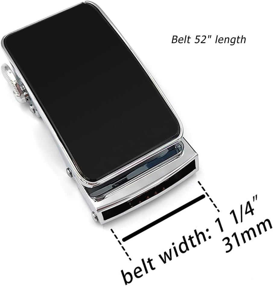 Women's Soft Slim Fashion Ratchet Belt, 1 1/4 inches Flexible Faux Leather for Jeans, Adjustable Size 29in-45in - Image 2