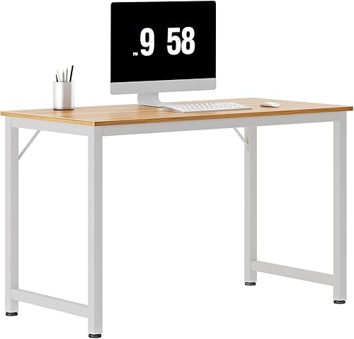 soges Escritorio de computadora de 47,2 pulgadas Escritorio de PC Escritorio de oficina Estación de trabajo para uso de oficina en casa Mesa de