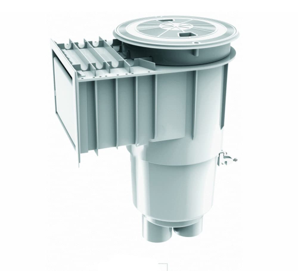 AquaStar SKR15101 Water Stop Face Flow Star Water Bonded Skimmer - White