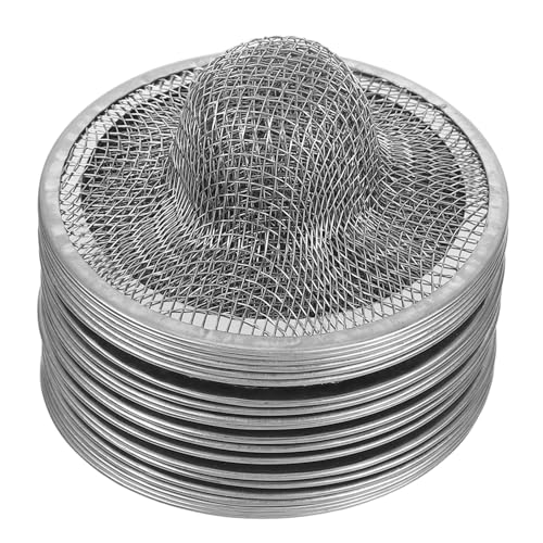 Angoily Cesta de Desagüe para Fregadero de Cocina y Baño Filtro de Malla de Acero Inoxidable 7 CM Tapón Colector de Pelo 20 Unidades para Drenaje Antiobstrucción