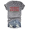 Womens-Merry-Drunk-Im-Christmas-Shirt-Funny-Christmas-Drinker-T-Shirt-Xmas-Casual-Round-Neck-Short-Sleeve-Tops Women's Merry Drunk I'm Christmas Shirt Funny Christmas Drinker T-Shirt Xmas Casual Round Neck Short Sleeve Tops (Grey-8, X-Large)