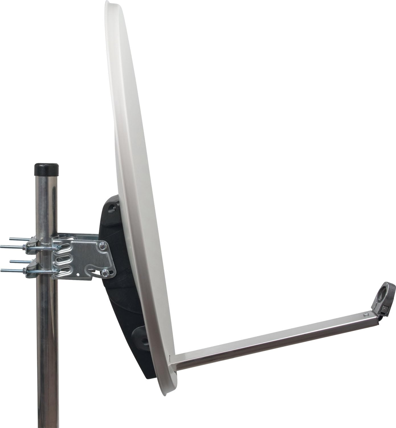 SCHWAIGER 531 Zestaw satelitarny SAT Antena satelitarna Quad LNB digital 8x F-plug 7mm Aluminiowa antena SAT kompletny zestaw Jasnoszary 74.5 x 84.5cm