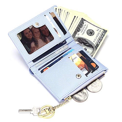FEITH&FELLY Small Bifold Wallet for Women Zipper Coin Purse Credit Card Holder2