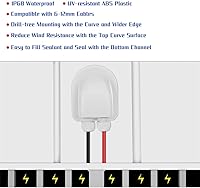 Vista 4 de Glándula de entrada de cable solar, cubierta de conector de cable doble solar impermeable, soporte de plástico solar fotovoltaico curvado ABS