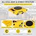 BestEquip Machinery Mover 13200LB Capacity Machinery Skate 4 Wheels Dolly Skate Roller with 360 Degree Rotation Cap (13200LB Capacity)