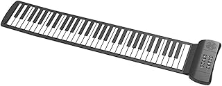 KJHBV Roll-up Roll Piano Keyboard Mini Electronic Piano Folding Keyboard Hand Roll Piano Folding Travel Piano Foldable Keyboard Piano Silica Gel Portable Electronic Roll-up Piano Curly