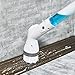 Electric Spin Scrubbers, Cordless Spin Scrubbers with 4 Replaceable Brush Heads and Adjust Extension Handle, Power Cleaning Brush for Bathroom Floor Tile