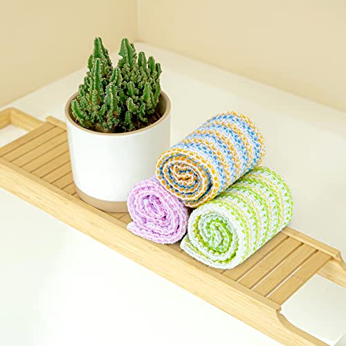 Decorrack 3 Exfoliating Washcloth Towels, Nylon Bath Towel For Shower, Korean Back Scrubber, Japanese Style Beauty Washcloth For Skin Care (3 Pack) #TOP30