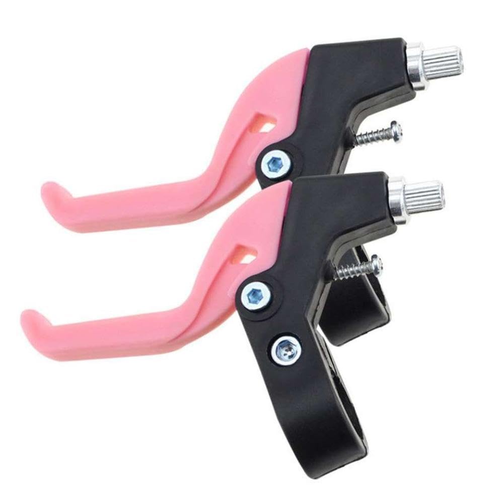 ZKrgZBBnr Universal Bicycle V-Brake Lever Compatible with Youth Bike MTB BMX Mountain Road Handlebar(Pink)