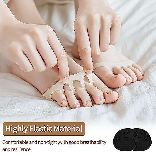 Image of 4 Pairs Metatarsal Pads Ball of Foot Cushions Honeycomb Fabric Forefoot Pads for Women High Heels Shoes Foot Pads Invisible Soft Toe Pads Reusable Sock Cushions Pads for Pain Relief Men