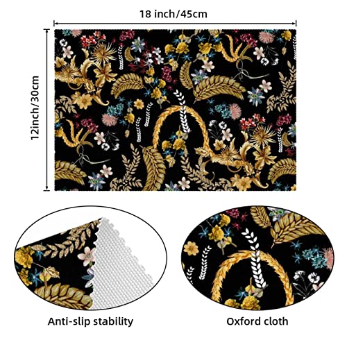Sets de table antidérapants Reapen blé et fleurs 30x45 cm lot de 6 - 5