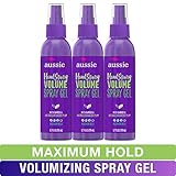 Aussie Spray Gel, with Bamboo & Kakadu Plum, Headstrong Volume, 5.7 fl oz, Triple Pack