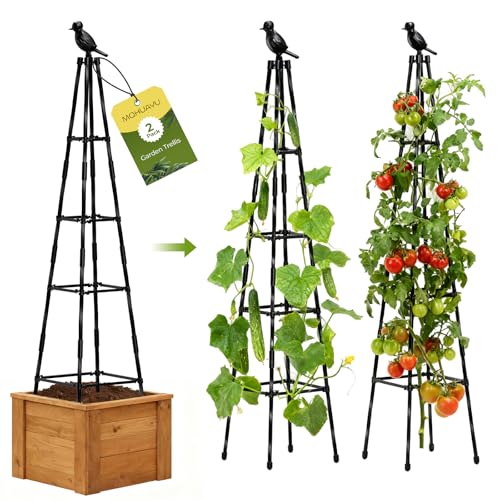MQHUAYU 2 Pack Garden Trellis for Climbing Plants...