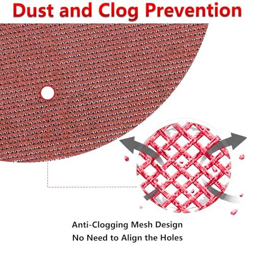 Image of 50 Pcs 6 Inch Mesh Sanding Disc for Random Orbital Sander 240 Grit | Hook and Loop, Anti-Clogging, Dust Free Round Sandpaper for Between-Coats Sanding, Fine Wood and Clear Coat Preparation