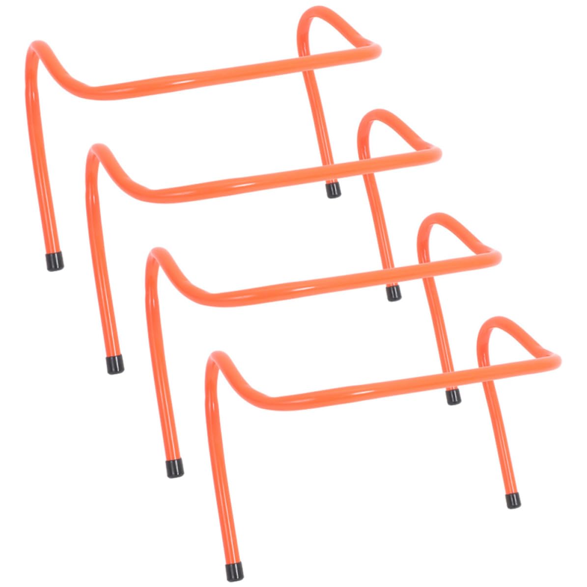 VALICLUD 4 Vallas de Agilidad de Plástico Abs Naranja para Entrenamiento Deportivo, Accesorios de Fitness para Desarrollar Velocidad y Agilidad en Fiesta Futbol Decor