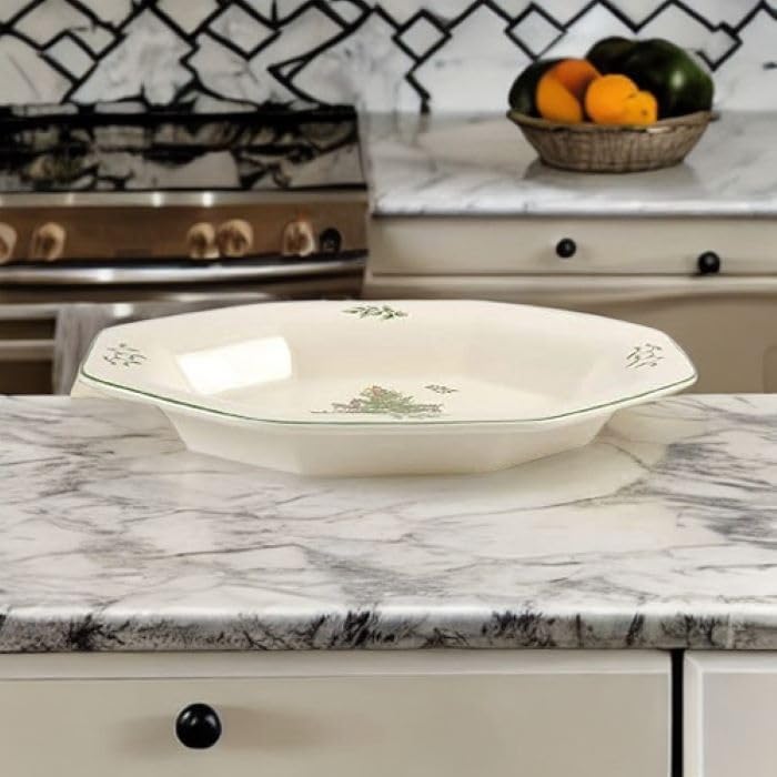 Spode Christmas Tree Octagonal Server - 9.5 Inch Earthenware Serving Tray for Vegetables, Chicken, Holiday Dinners - Festive & Versatile Christmas Tableware for Hosting Seasonal Gatherings - Image 3