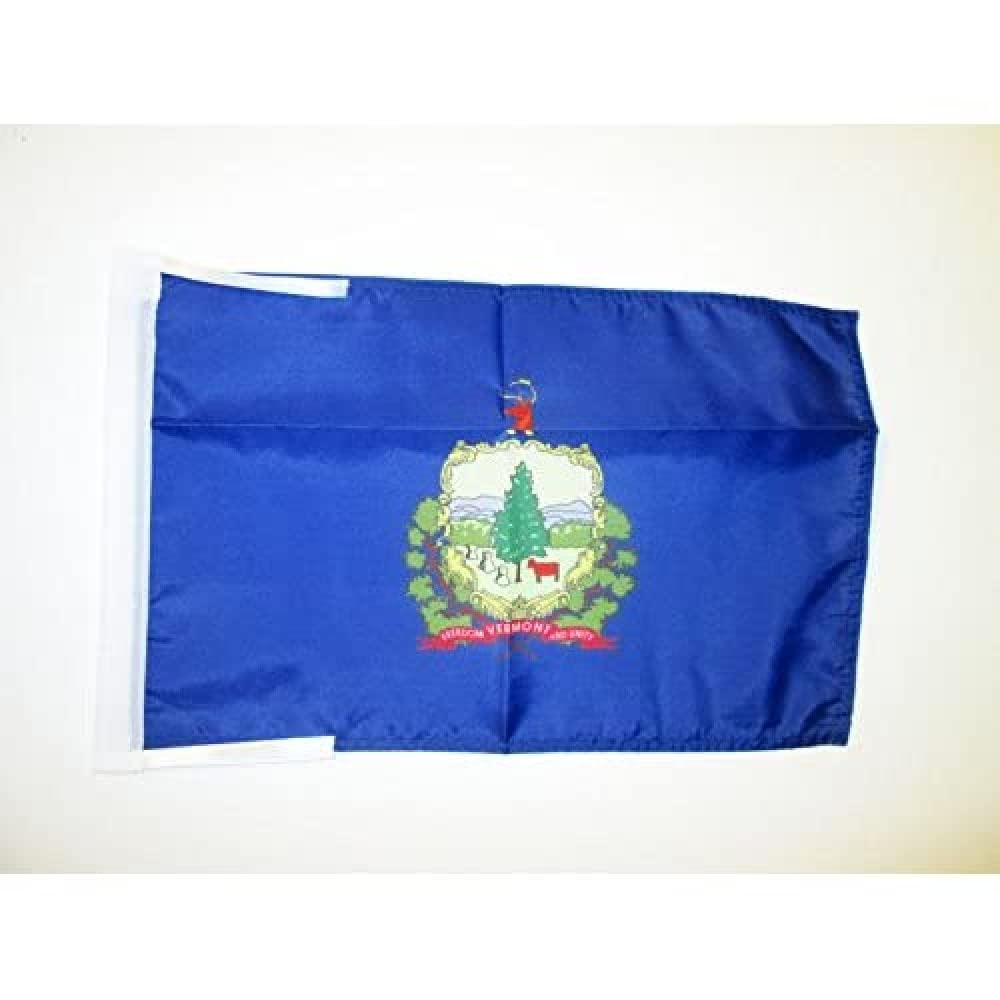 AZ FLAG - Vermont Flag - 18'' x 12'' - 100% Polyester US state of Vermont Small Banner with Two Cords - Fade Resistant - Vivid Colors - 18x12 in - 45x30 Cm โ image 1