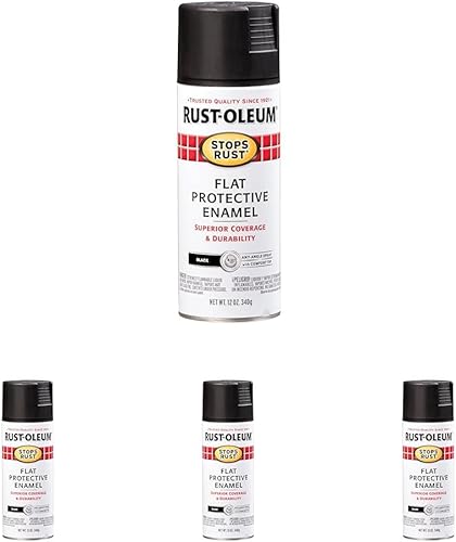 Vista 68 de Rust-Oleum 7776830 - Pintura en aerosol para prevención del óxido, 12 onzas, negro plano