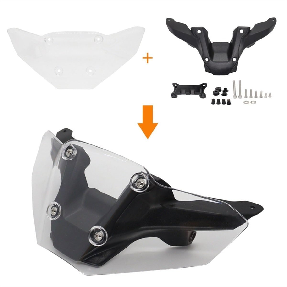 per Y&amaha per MT-09 SP per MT09 2024 Parabrezza Moto Deflettore Antivento Staffa Parabrezza Accessori Deflettore Antivento per Moto