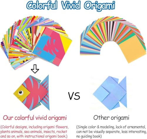 Image of DIY Art & Craft Kits for Boys /Girls 4-8years Old Mess Free No GUE,No Scissors Art Kits, Fun Activity Drawing for Child (Paper Origami)