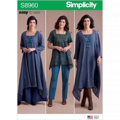 Simplicity Sewing Pattern 8960 Tunics, Skirts, Trousers H5 (6-8-10-12-14)